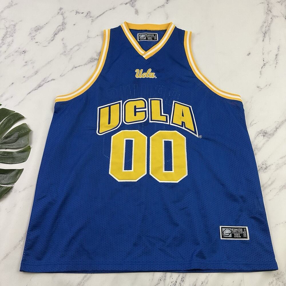 UCLA Bruins Mens Basketball Jersey Size XL Blue Yellow Headmaster 00